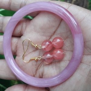 Healing stone bracelet and earring set💕
